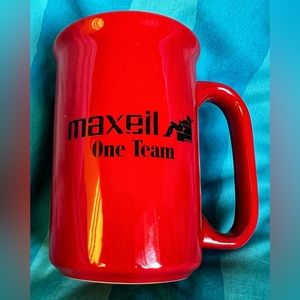 Maxell Coffee Mug Novelty Red Rare